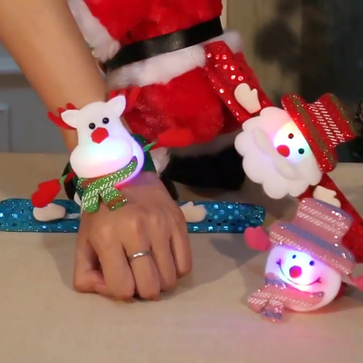 Weihnachtliche LED-Klatscharmband-Leuchte (Bär mit Pailletten)