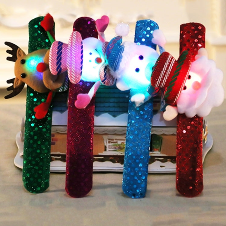 Weihnachtliche LED-Klatscharmband-Leuchte (Bär mit Pailletten)