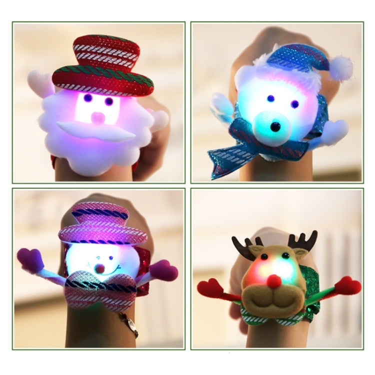 Weihnachtliche LED-Klatscharmband-Leuchte (Bär mit Pailletten)