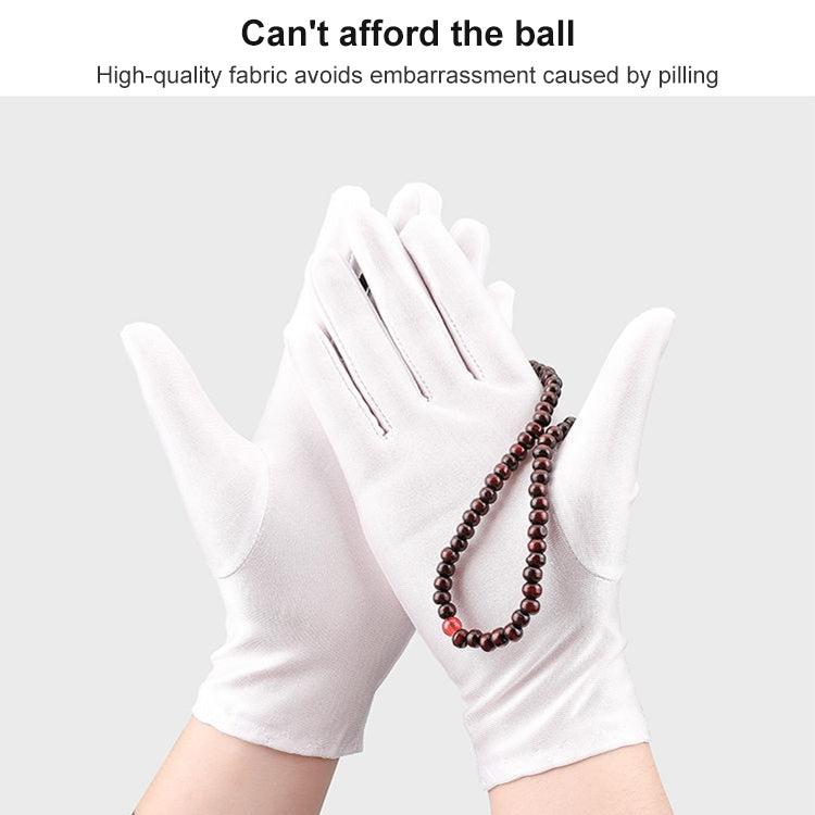 Thick Cotton Work Gloves Anti-Sweat Labor Protection Safety Gloves White