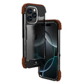 R-JUST Ironwood Generation Metal Hybrid Wood Phone Case, For iPhone 16 Pro Max, For iPhone 16 Pro, For iPhone 16 Plus, For iPhone 16, For iPhone 15 Pro Max, For iPhone 15 Pro, For iPhone 15 Plus, For iPhone 15