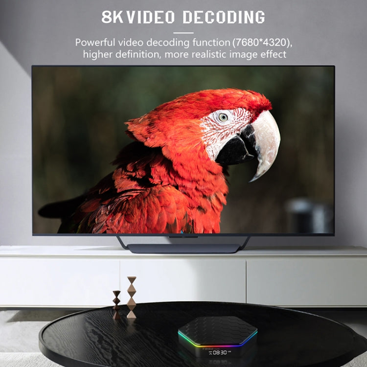 T95Z Plus 8K WiFi6 Android 12.0 Smart TV-Box mit Fernbedienung, 4 GB + 128 GB, Allwinner H618 Quad-Core (UK-Stecker)