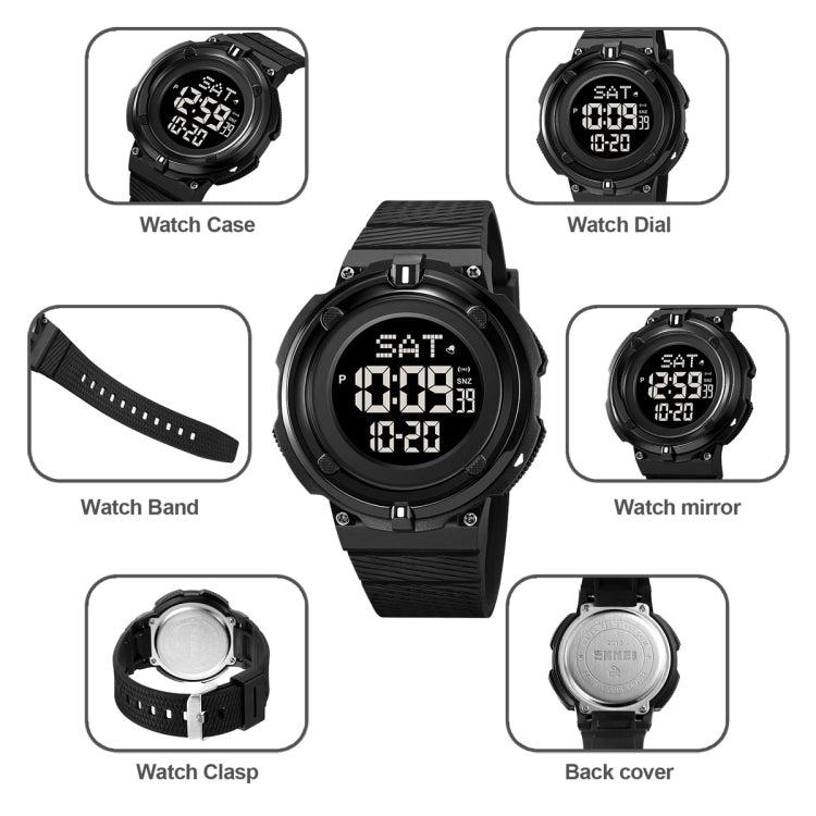 SKMEI 2010 Multifunctional Men 50M Waterproof Luminous Digital Wrist Watch