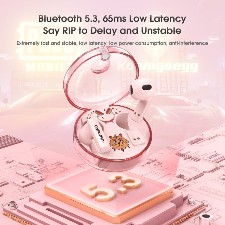 ONIKUMA T301 Transparenter kabelloser Bluetooth-Cartoon-Kopfhörer
