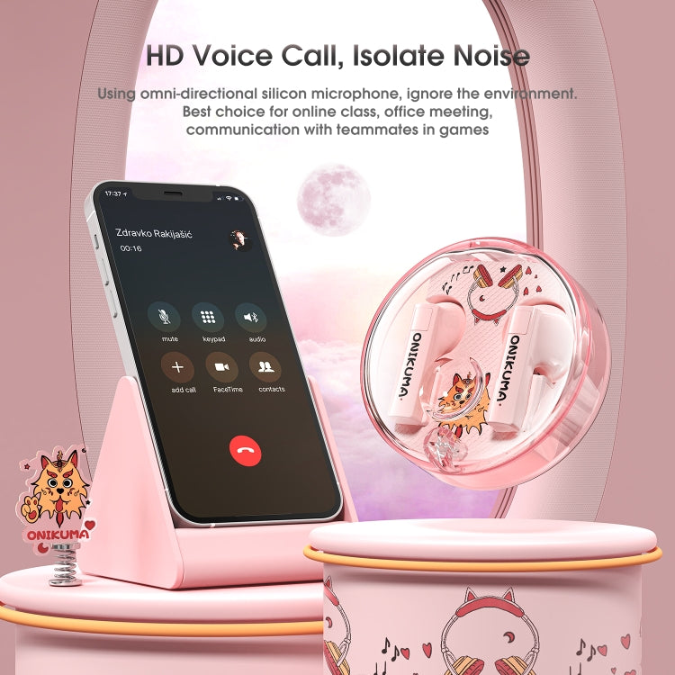 ONIKUMA T301 Transparenter kabelloser Bluetooth-Cartoon-Kopfhörer