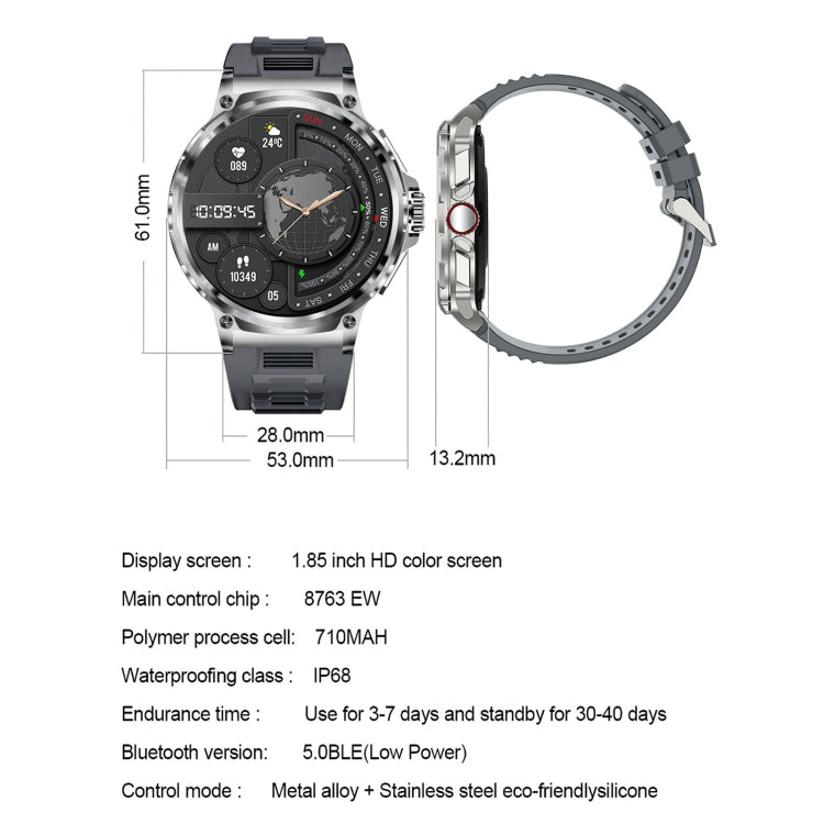 V69 IP68 1.85-inch Bluetooth Smart Watch with Voice Calling