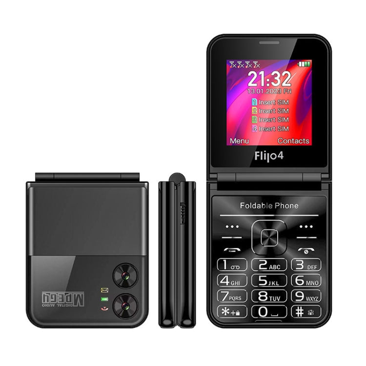 UNIWA F265 Klapphandy, 2,55 Zoll Mediatek MT6261D, UKW, 4 SIM-Karten, 21 Tasten