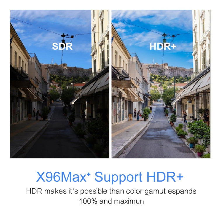 X96 Max+ 4K Smart TV Box: Android 9.0, Amlogic S905X3, Quad-Core, 2GB RAM, 16GB Speicher, LAN, AV, 2,4G/5G WiFi, 2x USB, TF-Karte, UK-Stecker