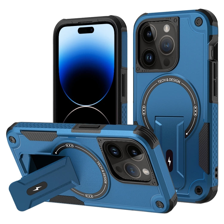 Armor Magsafe Holder PC Hybrid TPU Phone Case, For iPhone 15, For iPhone 14 Plus, For iPhone 14, For iPhone 14 Pro