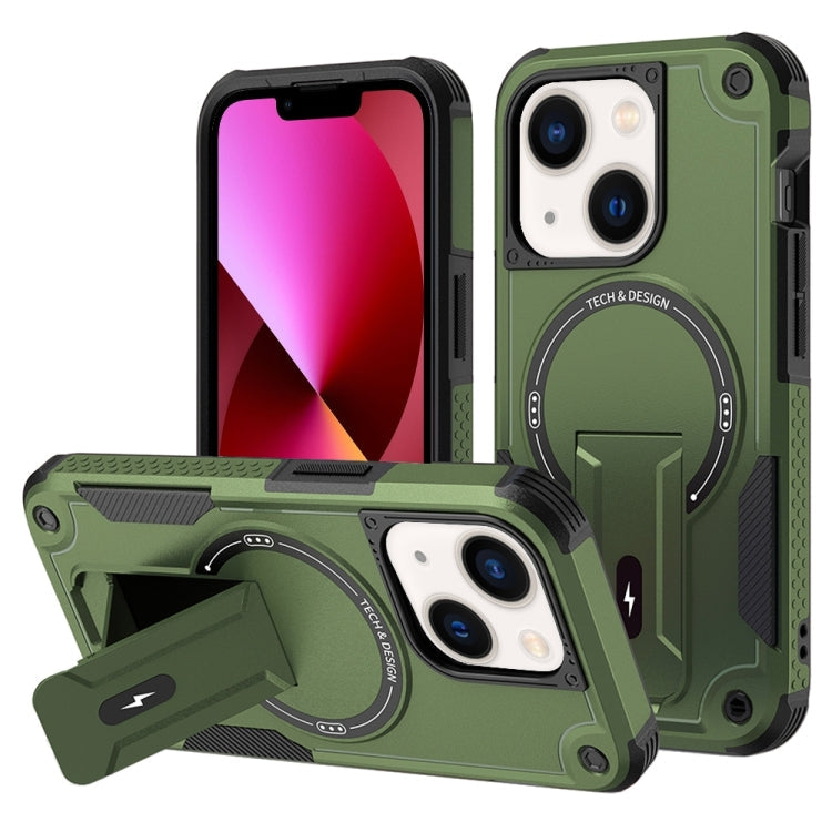 Armor Magsafe Holder PC Hybrid TPU Phone Case, For iPhone 14 Pro Max, For iPhone 13 Pro Max, For iPhone 13 Pro, For iPhone 13