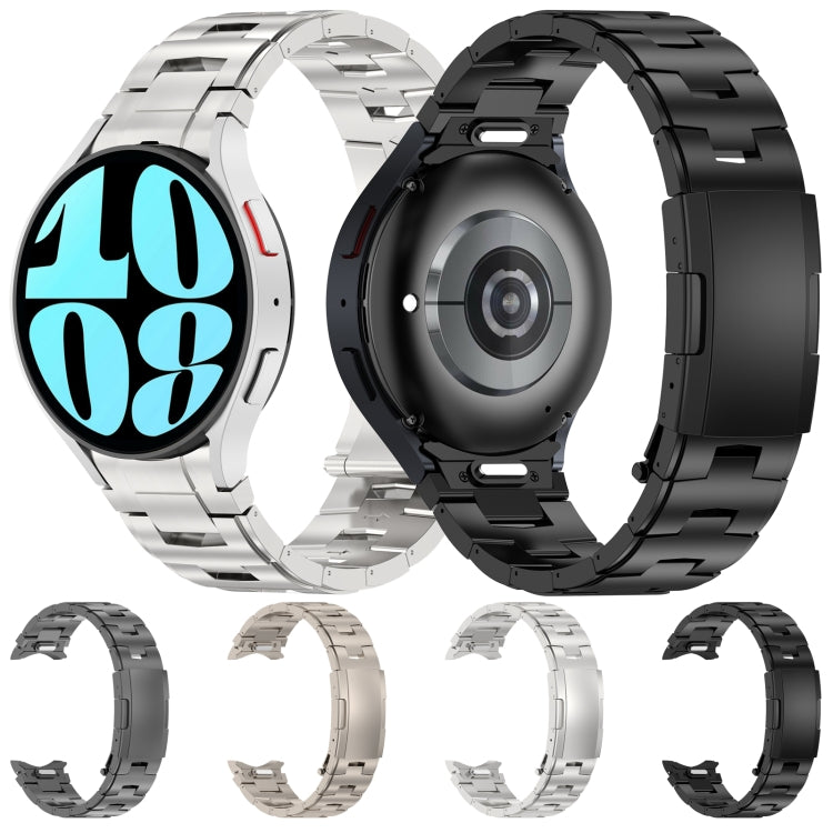 Button Style Pure Titanium Metal Watch Band, For Samsung Galaxy Watch6/6 Classic/5/5 Pro