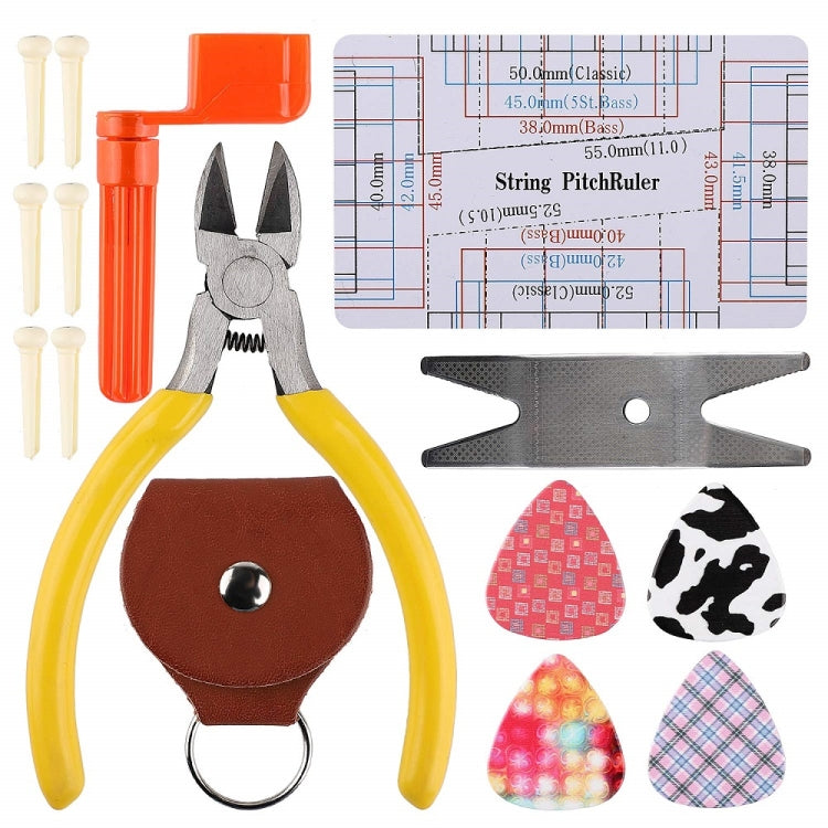 Guitar Repair Tool Set, File Wrench, Chord Cut And Winder, Frets Polishing, Guitar Repair Kit