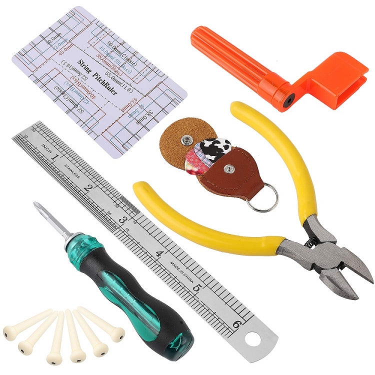 Guitar Repair Tool Set, File Wrench, Chord Cut And Winder, Frets Polishing, Guitar Repair Kit