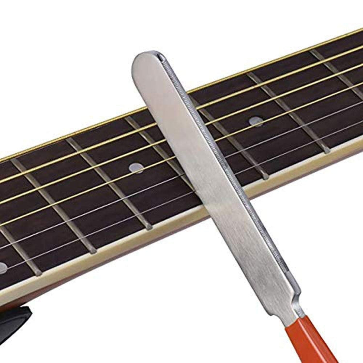 Guitar Neck Measuring Ruler Guitar Sharpening File Guitar Neck Notch Ruler Fret Polishing Pad, Guitar Neck Measuring Ruler