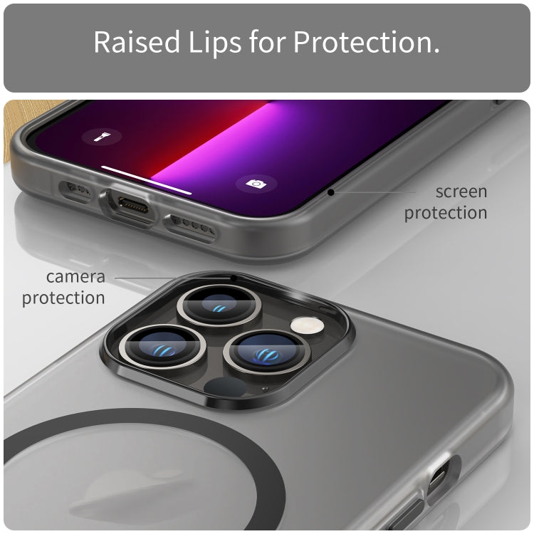 MagSafe Frosted Translucent TPU + PC Full Coverage Phone Case, For iPhone 12 Pro Max, For iPhone 12 Pro