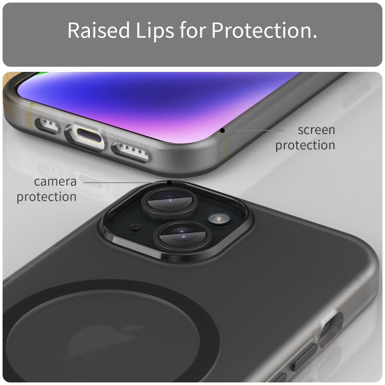 MagSafe Frosted Translucent TPU + PC Full Coverage Phone Case, For iPhone 15 Pro, For iPhone 15 Plus