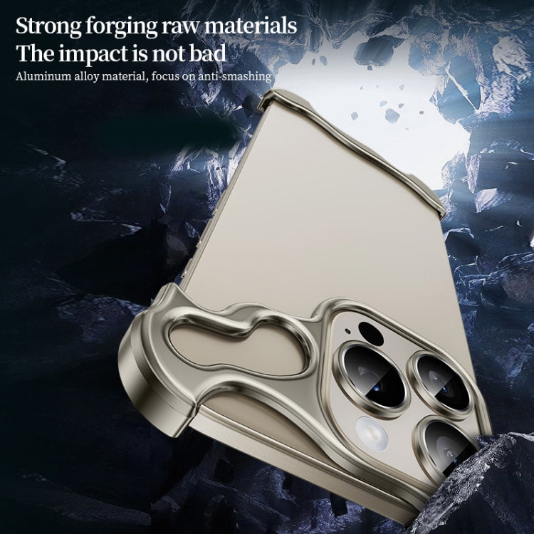 Frameless Metal Corner Pad Phone Case with Lens Film, For iPhone 13 Pro Max, For iPhone 13 Pro, For iPhone 13