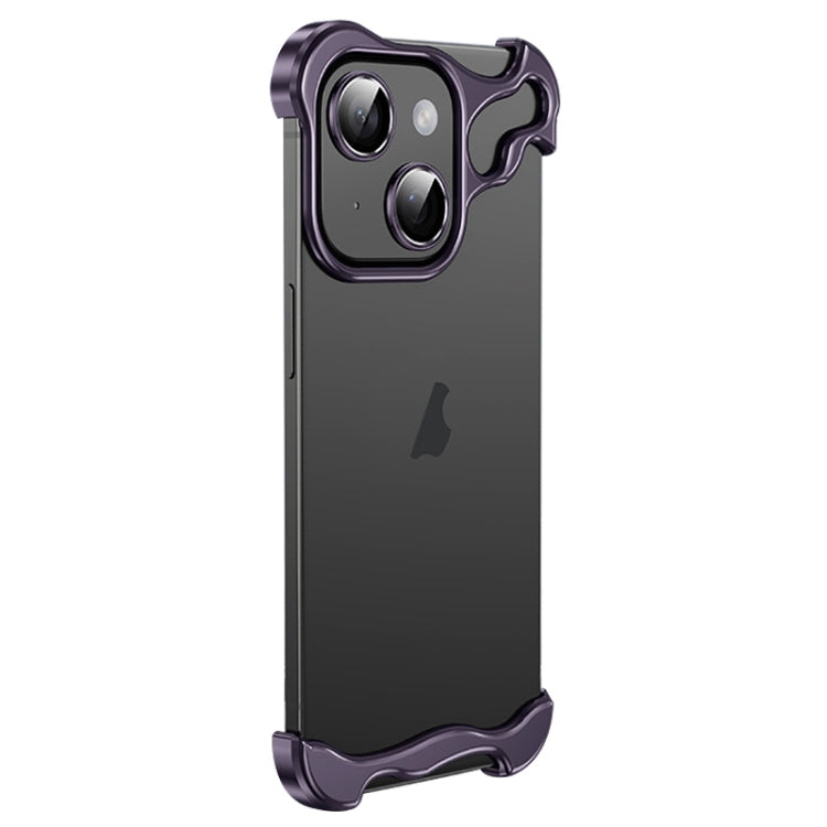 Frameless Metal Corner Pad Phone Case with Lens Film, For iPhone 13 Pro Max, For iPhone 13 Pro, For iPhone 13