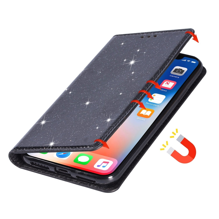 Ultrathin Glitter Magnetic Horizontal Flip Leather Case with Holder & Card Slots, For iPhone 6 Plus, For iPhone 8 / 7, For iPhone 8 Plus / 7 Plus, For iPhone 11
