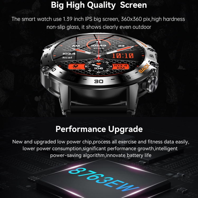 K52 Smartwatch mit 1,39 Zoll IPS-Quadratbildschirm und Bluetooth-Telefonieunterstützung