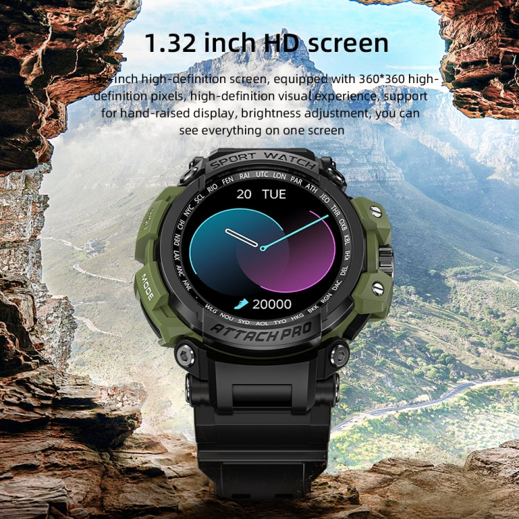 LOKMAT ATTACK Pro 1.32 inch BT5.1 Smart Sport Watch, Support Bluetooth Call / Sleep / Blood Oxygen / Heart Rate / Blood Pressure Health Monitor