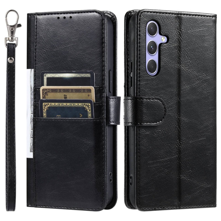 For Samsung Galaxy S24+ 5G Simple 6-Card Wallet Leather Phone Case(Black)