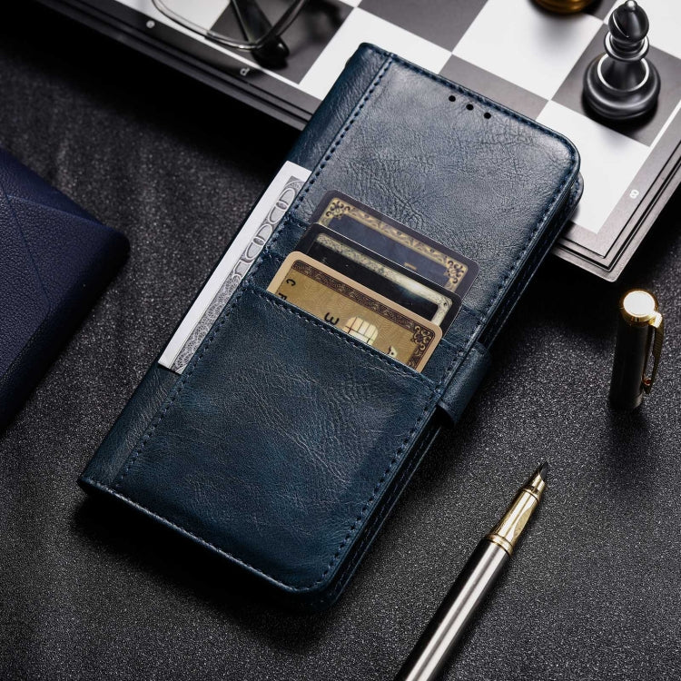 For Samsung Galaxy S22+ 5G Simple 6-Card Wallet Leather Phone Case(Navy Blue)