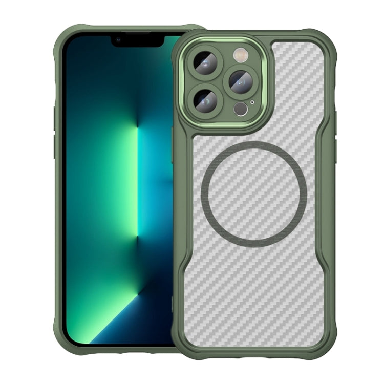 Carbon Fiber Texture MagSafe Translucent Phone Case, For iPhone 13, For iPhone 12, For iPhone 12 Pro Max, For iPhone 12 Pro, For iPhone 11 Pro Max, For iPhone 11
