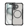 Carbon Fiber Texture MagSafe Translucent Phone Case, For iPhone 16 Pro, For iPhone 16 Plus, For iPhone 16, For iPhone 15 Pro Max, For iPhone 15 Pro, For iPhone 15 Plus / 14 Plus