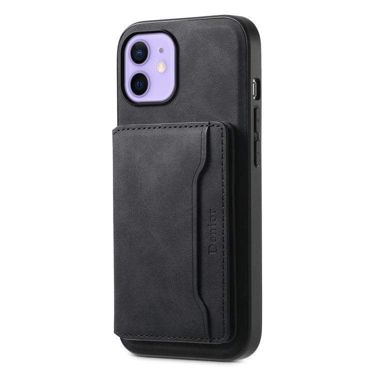 Denior D13 Retro Texture Leather MagSafe Card Bag Phone Case, For iPhone 13 Pro Max, For iPhone 13 Pro, For iPhone 12, For iPhone 12 Pro Max, For iPhone 12 Pro