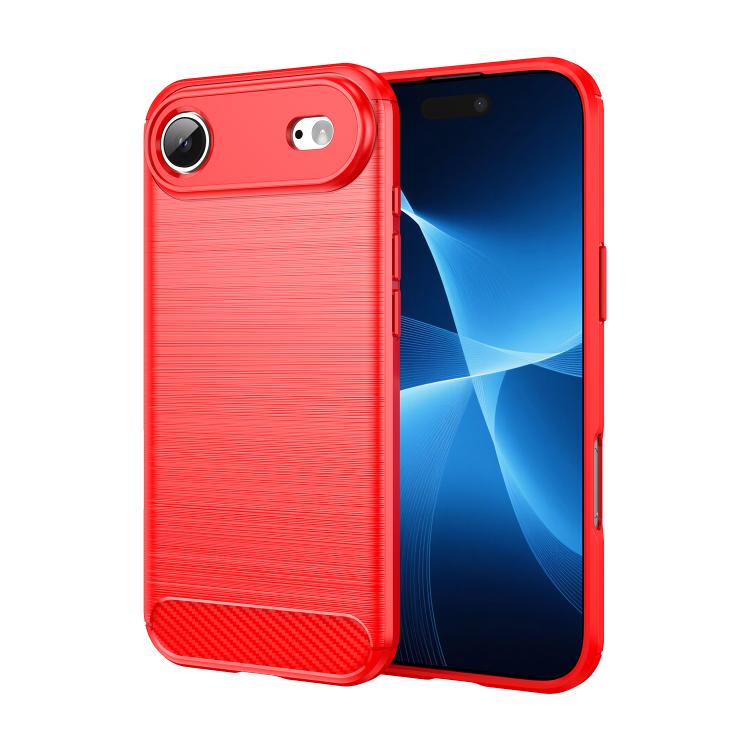 Brushed Texture Carbon Fiber TPU Phone Case, For iPhone 18 Pro / 17 Pro, For iPhone 18 Pro Max / 17 Pro Max, For iPhone 17e / 16e, For iPhone 17, For iPhone Air, For iPhone 16 Pro Max, For iPhone 16 Pro, For iPhone 16 Plus