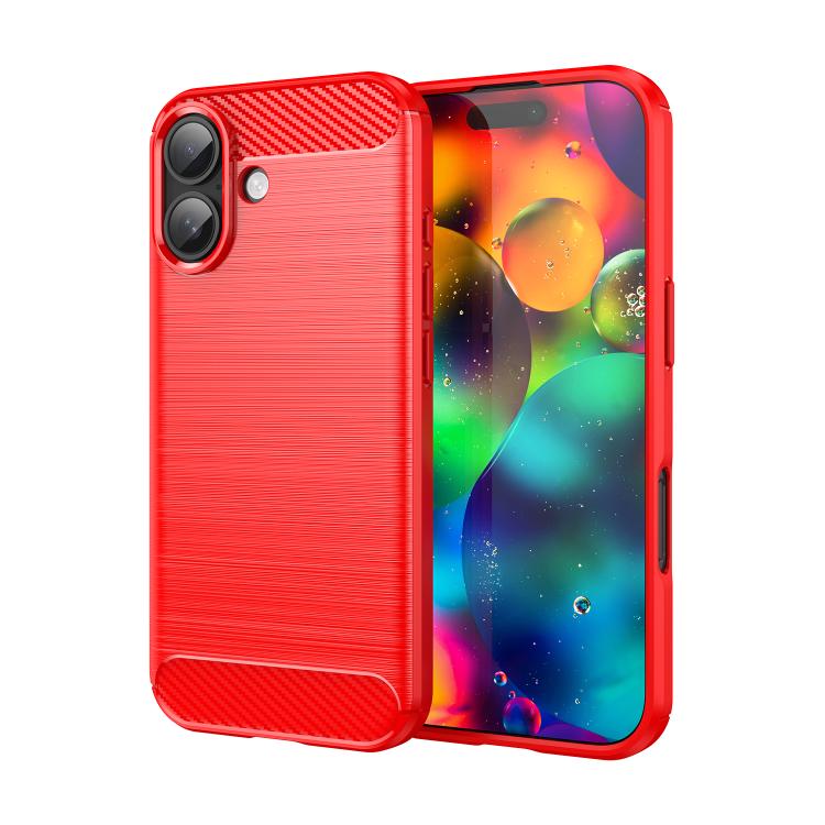 Brushed Texture Carbon Fiber TPU Phone Case, For iPhone 18 Pro / 17 Pro, For iPhone 18 Pro Max / 17 Pro Max, For iPhone 17e / 16e, For iPhone 17, For iPhone Air, For iPhone 16 Pro Max, For iPhone 16 Pro, For iPhone 16 Plus