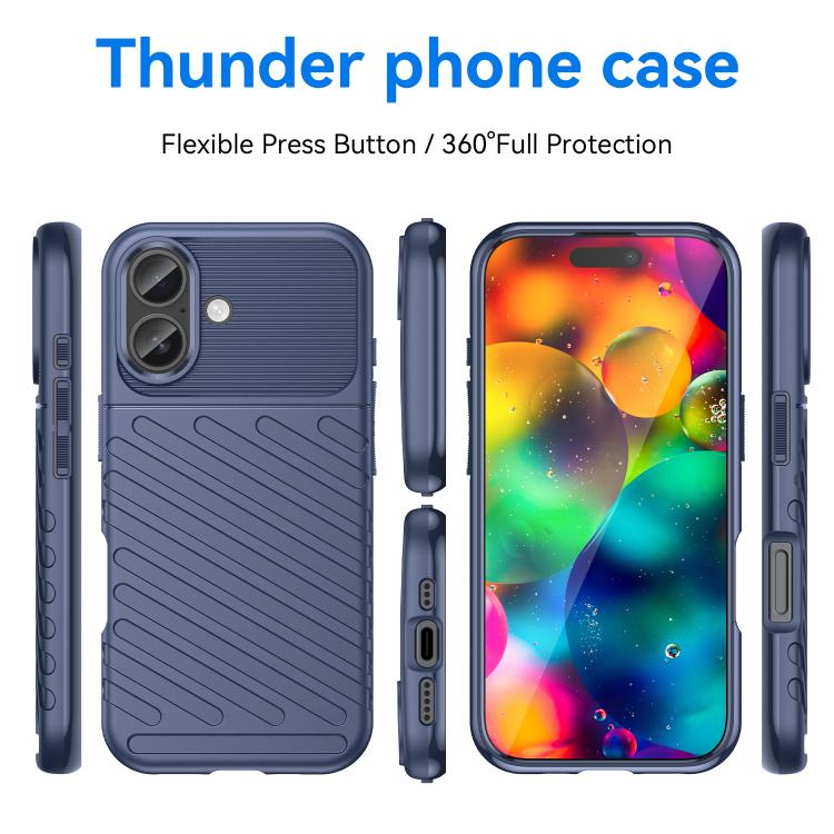 Thunderbolt Shockproof Soft TPU Phone Case, For iPhone 17 Pro / 18 Pro, For iPhone 17 Pro Max / 18 Pro Max, For iPhone 17e / 16e, For iPhone 17, For iPhone Air, For iPhone 16 Pro Max, For iPhone 16 Pro, For iPhone 16 Plus, For iPhone 16