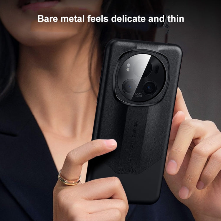 SULADA Splicing Plain Leather PC Shockproof Phone Case, For Honor Magic6 Pro, For Honor Magic6