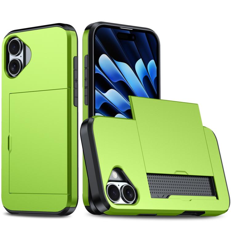 Shockproof Armor Phone Case with Card Slot, For iPhone 18, For iPhone 18 Pro
