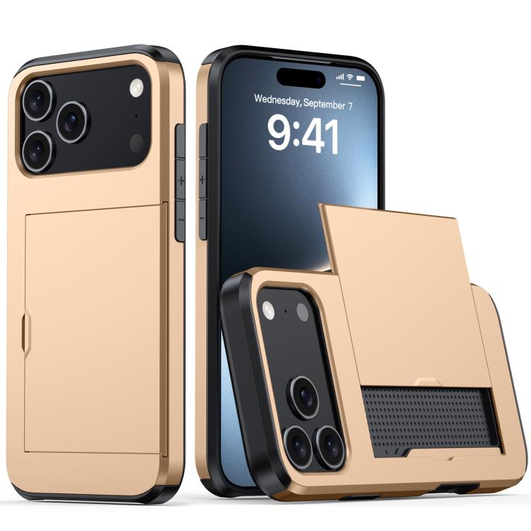 Shockproof Armor Phone Case with Card Slot, For iPhone 18, For iPhone 18 Pro