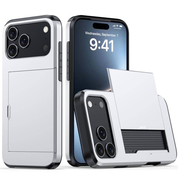 Shockproof Armor Phone Case with Card Slot, For iPhone 18, For iPhone 18 Pro