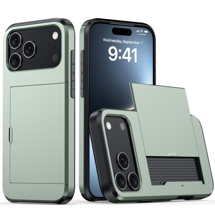 Shockproof Armor Phone Case with Card Slot, For iPhone 17 Pro, For iPhone 17