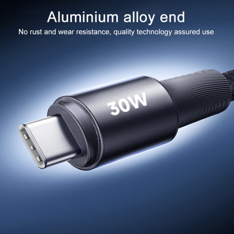 REMAX RC-C100 1.2m 30W Type-C to Type-C Fast Charging Braided Data Cable, Type-C to Type-C