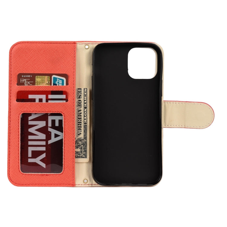 Splicing Color Horizontal Flip Leather Case with Holder & Photo Frame & Card Slots & Wallet, For iPhone 12 mini, For iPhone 12 / 12 Pro
