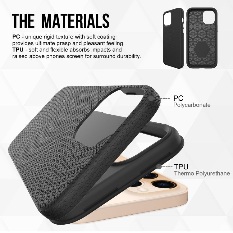 Triangle Armor Textur TPU + PC Hülle, Für iPhone 12 Pro Max, Für iPhone 12 mini