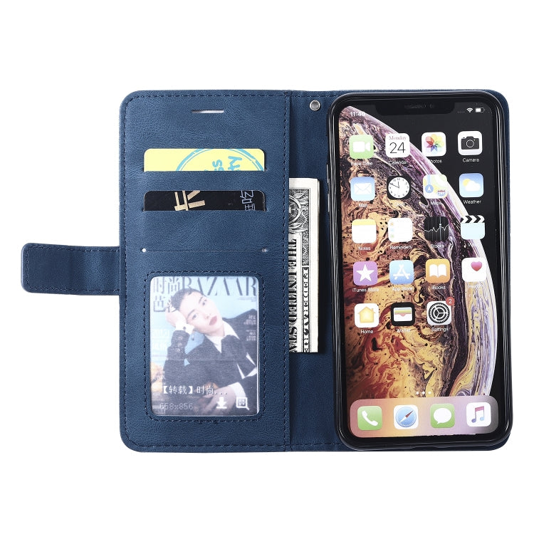 Skin Feel Splicing Horizontal Flip Leather Case with Holder & Card Slots & Wallet & Photo Frame, For iPhone XS Max