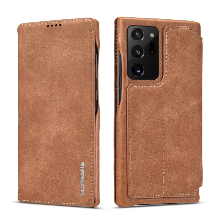 LC.IMEEKE Hon Ancient Serie horizontale Klapp-Ledertasche mit Halter & Kartenfach, für Samsung Galaxy Note20 Ultra, für Samsung Galaxy A11 EU-Version