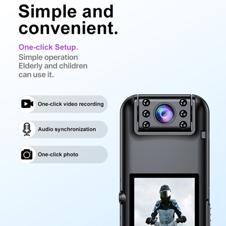 A82 IR Night Vision Rotating Lens 2K HD Video WiFi Recorder with Back Clip, A82