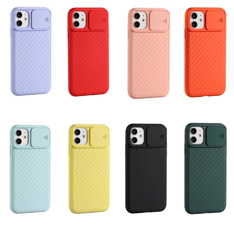 Sliding Camera Cover Design Twill Anti-Slip TPU Case, For iPhone 12 Pro Max
