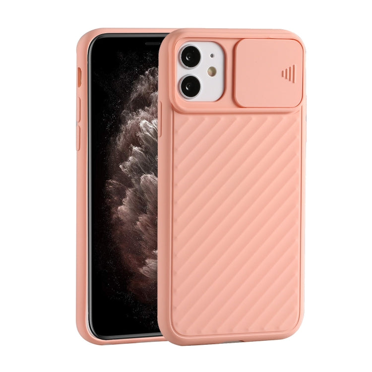 Sliding Camera Cover Design Twill Anti-Slip TPU Case, For iPhone 12 Pro Max