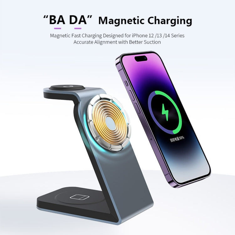 SW18 3 in 1 Metal Magnetic Wireless Charger