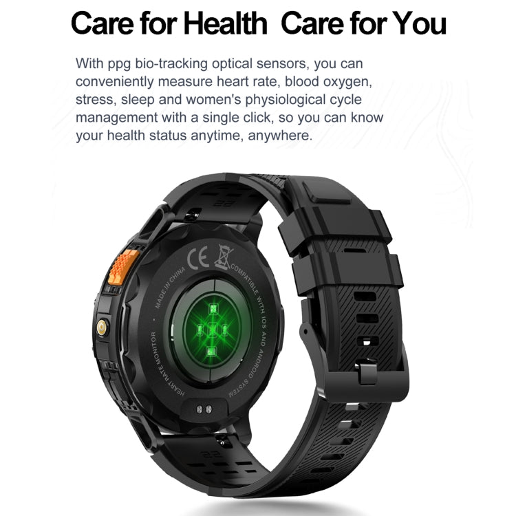 K65 1.43 inch Bluetooth Call Smart Watch, Support Heart Rate / Blood Oxygen