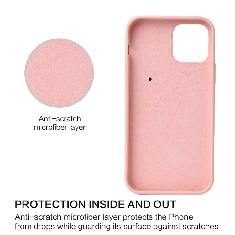 Stoßfeste Schutzhülle aus flüssigem Silikon in Unifarben, für iPhone 12 / 12 Pro