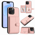 Button Card Bag RFID Anti-theft Phone Case, For iPhone 15 Pro Max, For iPhone 15 Pro, For iPhone 15 Plus, For iPhone 15